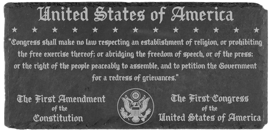 First Amendment Slate Plaque