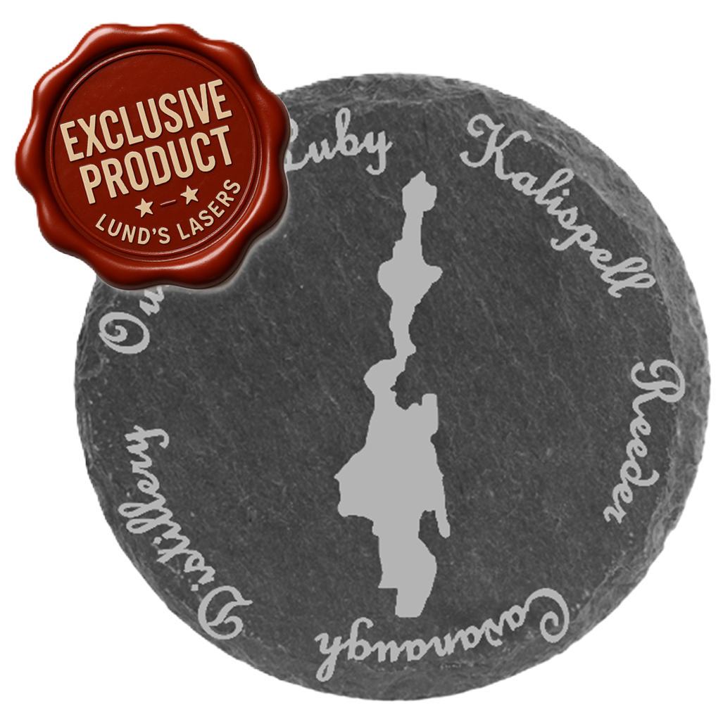 Priest Lake Bays Slate Coaster