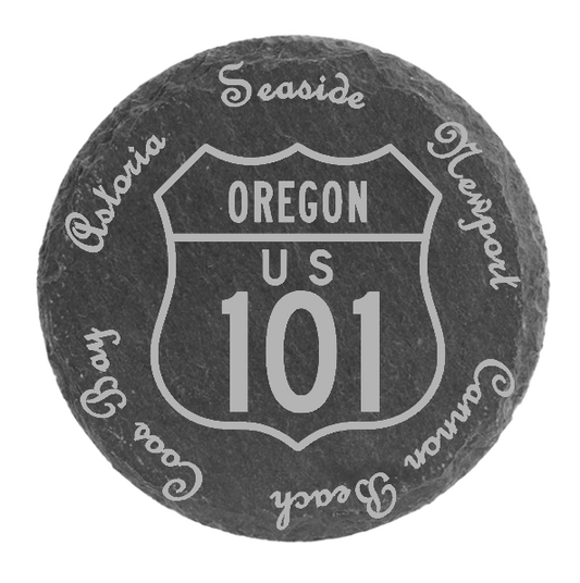 Oregon Coast Cities Slate Coasters