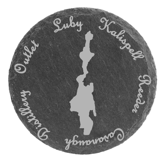 Priest Lake Bays Slate Coaster