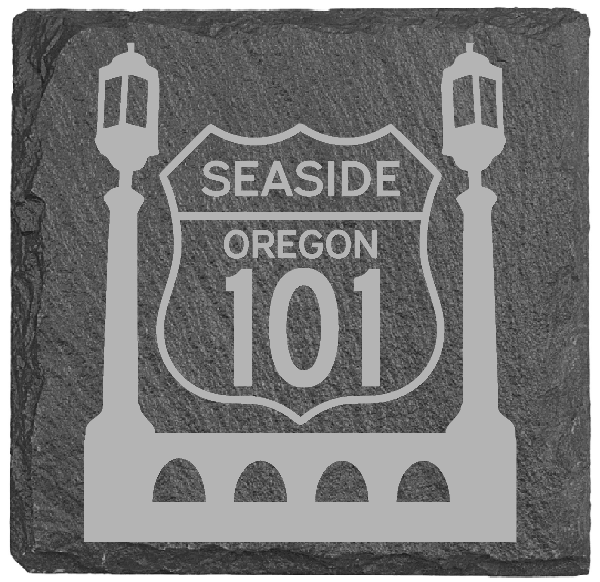 Seaside Oregon 101 Slate Coaster