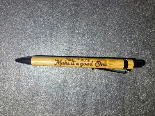 Back to the Future Inspired Bamboo Pen