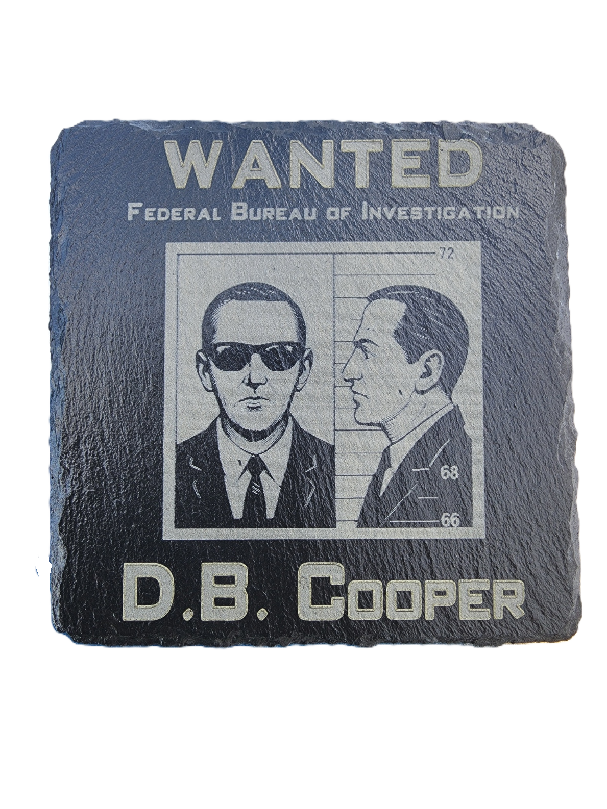 D.B. Cooper Wanted Slate Coaster