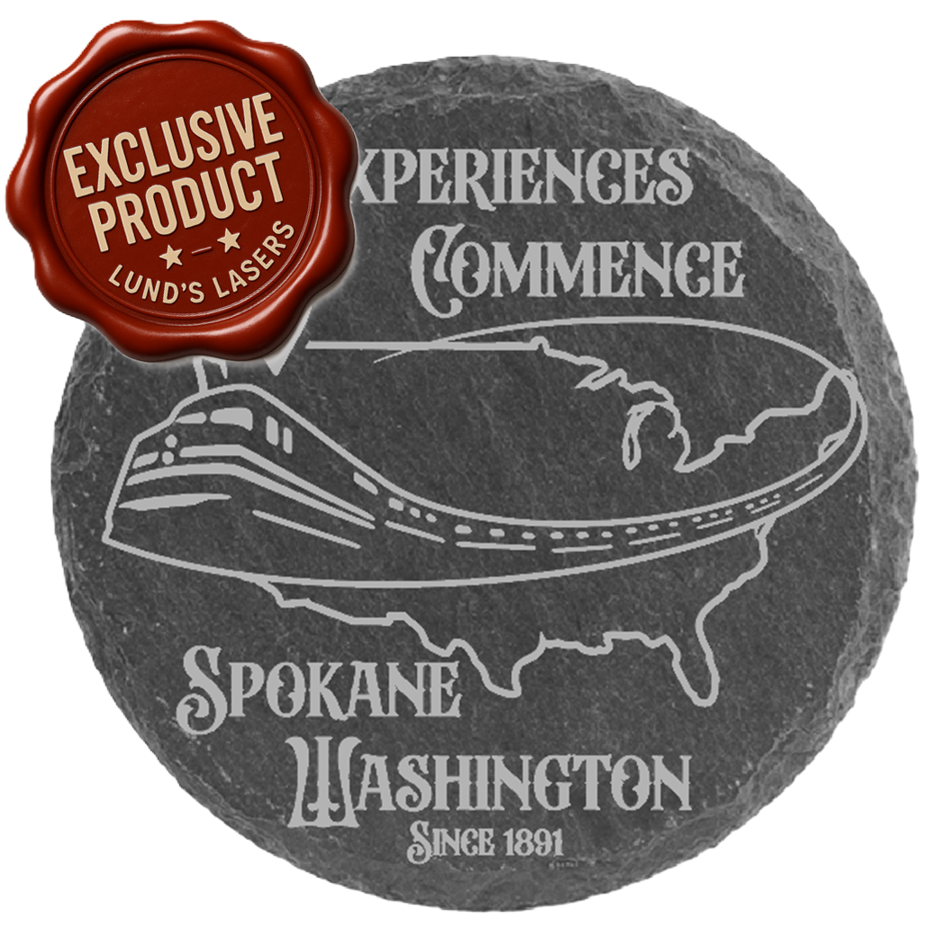 America by Rail Slate Coaster
