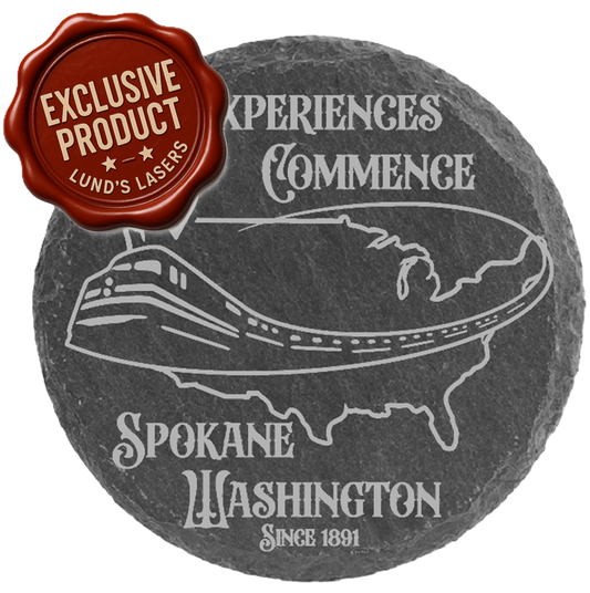 America by Rail Slate Coaster