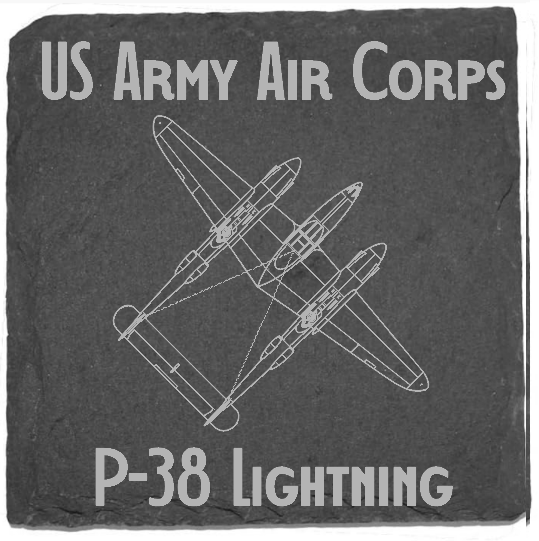 P-38 Lightning Slate Overhead Coaster