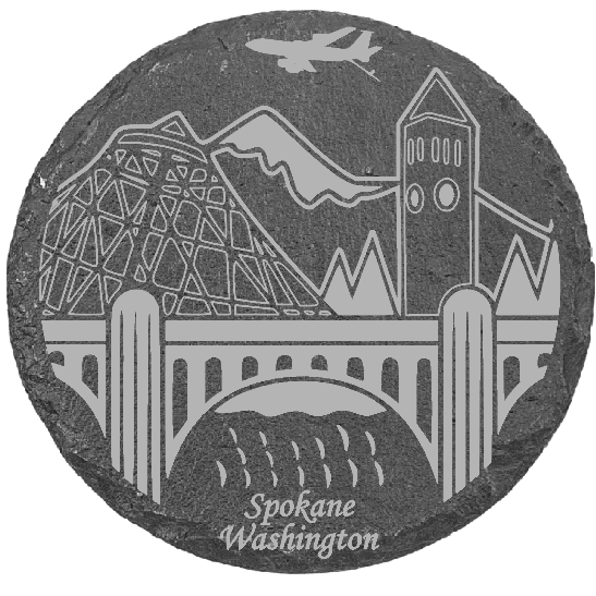 Spokane Landmark Slate Coaster