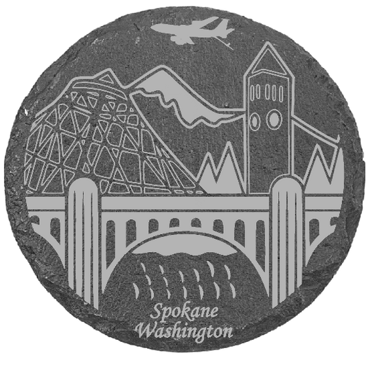 Spokane Landmark Slate Coaster