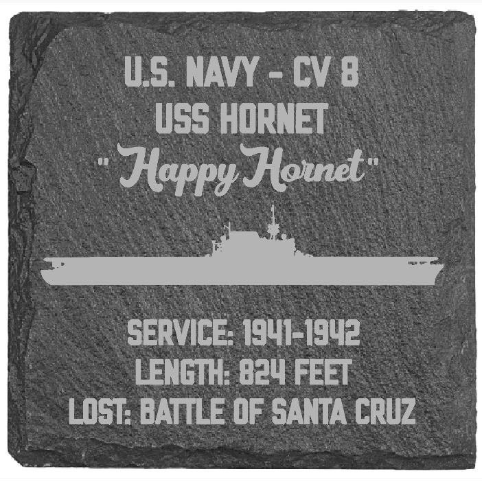 WW2 USS Hornet Slate Coaster