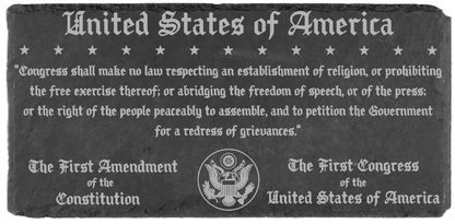 First Amendment Slate Plaque