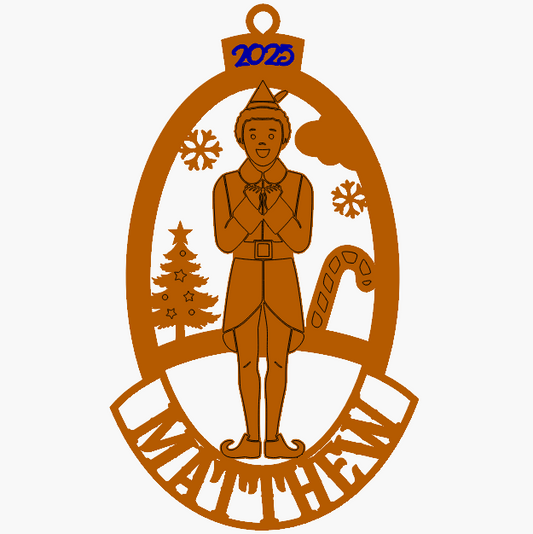 Elf Personalized 2025 Christmas Ornament