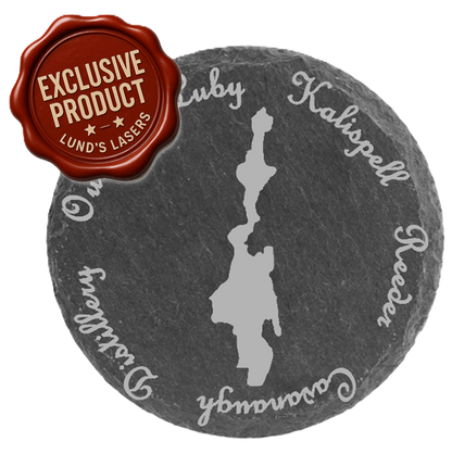 Priest Lake Bays Slate Coaster