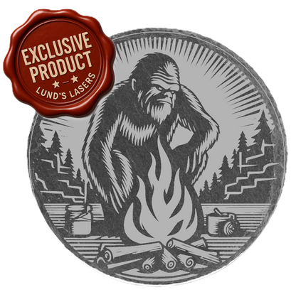 Bigfoot Campfire Slate Coaster