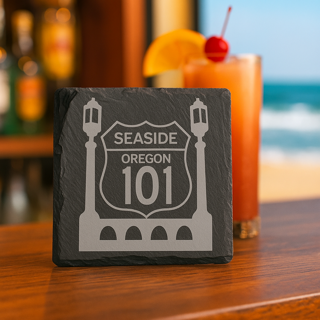 Seaside Oregon 101 Slate Coaster