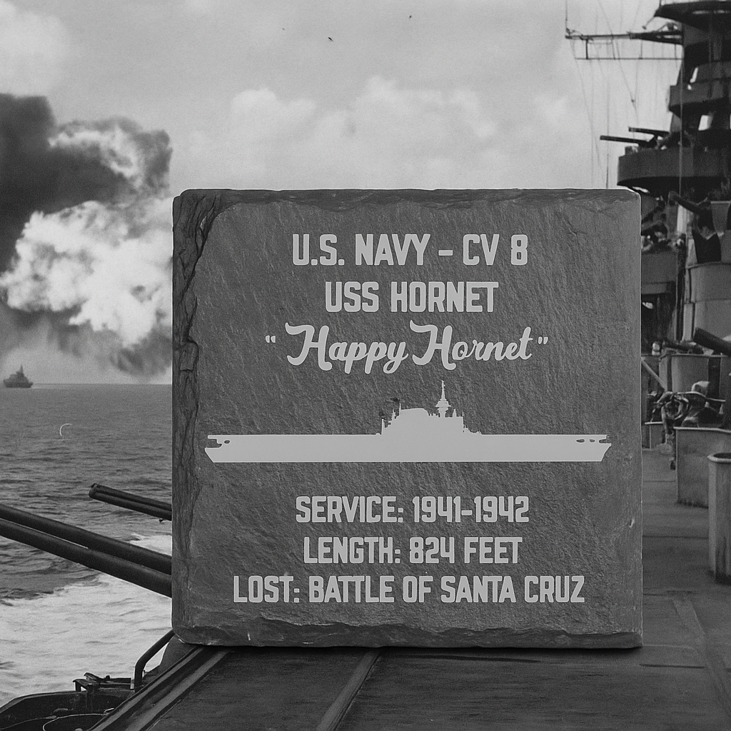 WW2 USS Hornet Slate Coaster