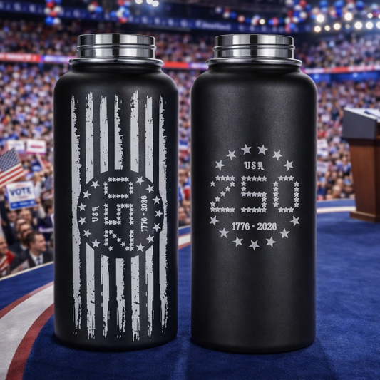 USA 250th Anniversary Star Emblem Insulated Water Bottle