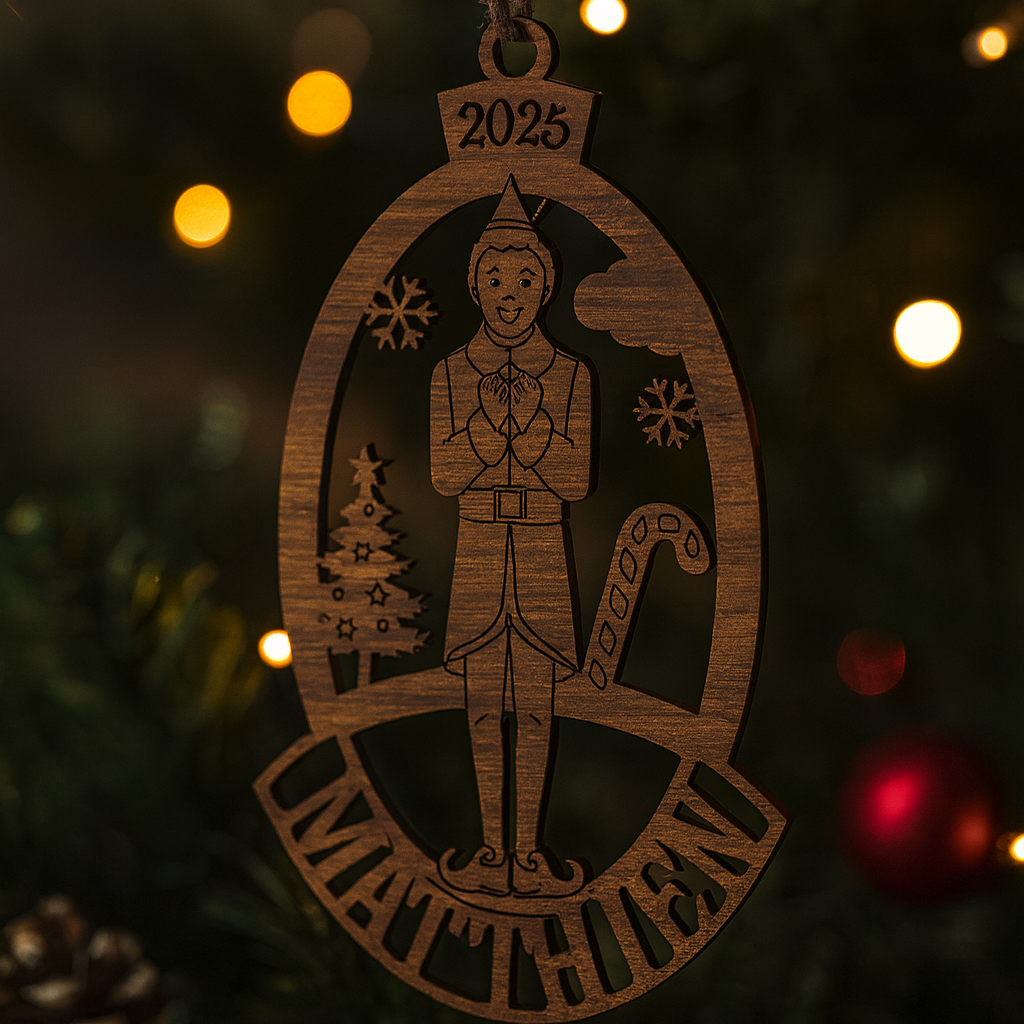 Elf Personalized 2025 Christmas Ornament