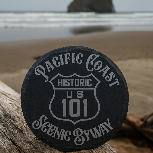 Pacific Coast Scenic Byway Slate Coaster