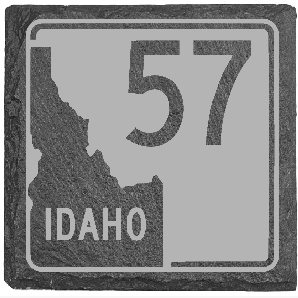 Priest Lake Road Sign Coaster