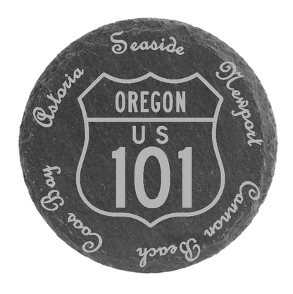 Oregon Coast Cities Slate Coasters