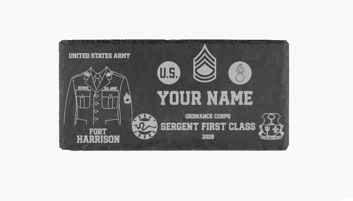 Armed Forces Engraved Slate Plaque