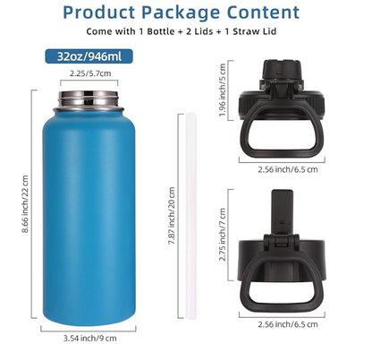 Custom 32 oz Insulated Water Bottle