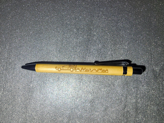 Back to the Future Inspired Bamboo Pen