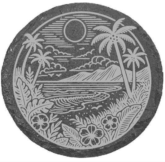 Hawaiian Escape Slate Coaster
