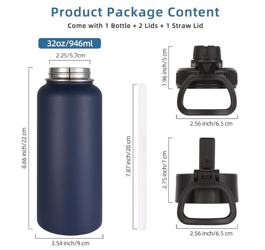 Custom 32 oz Insulated Water Bottle