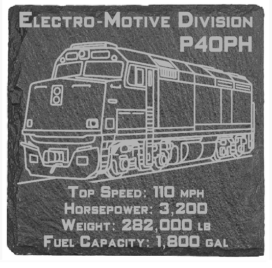 Classic EMD P40 Slate Coaster