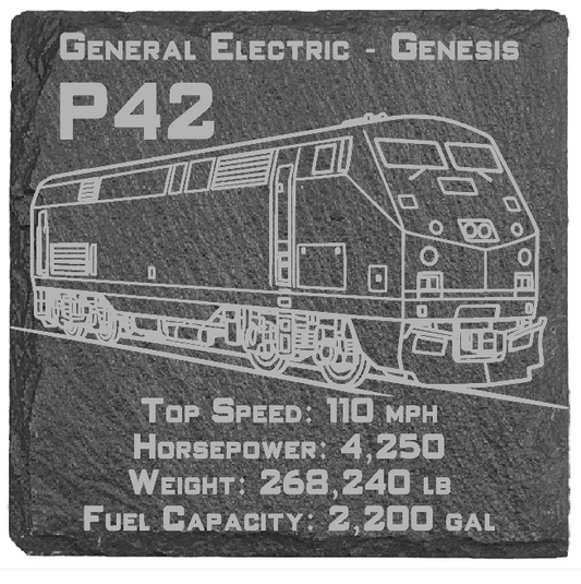 GE Genesis P42 Slate Coaster