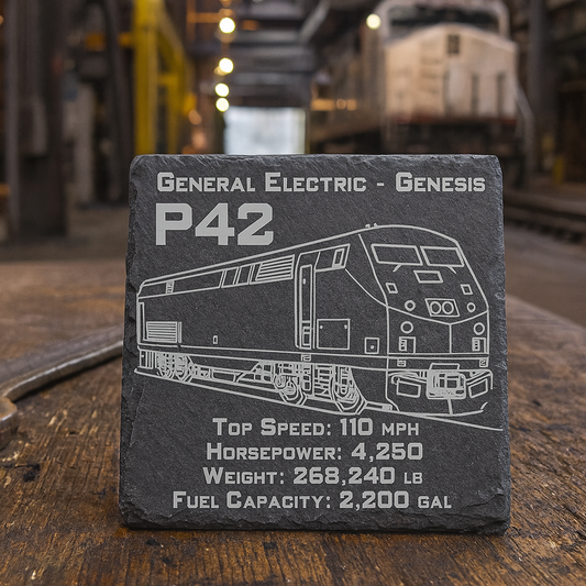 GE Genesis P42 Slate Coaster