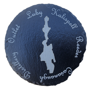 Priest Lake Bays Slate Coaster