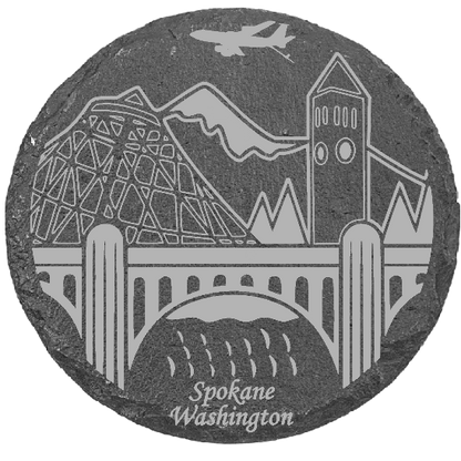 Spokane Landmark Slate Coaster