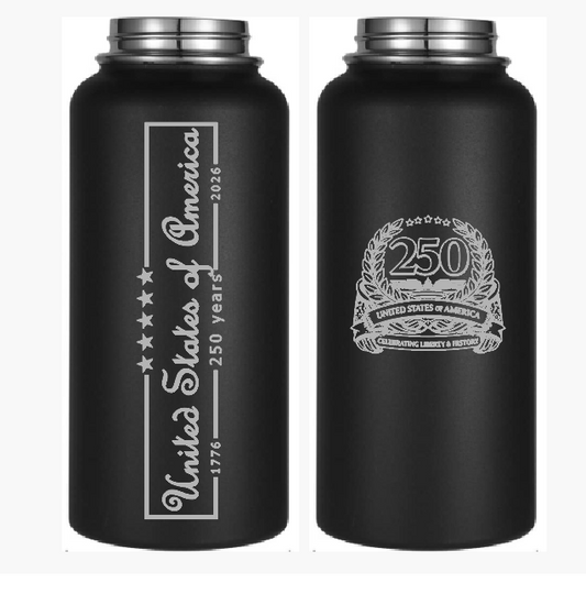 USA 250 Capital Emblem Insulated Water Bottle