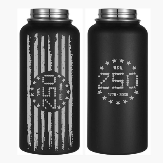 USA 250th Anniversary Star Emblem Insulated Water Bottle
