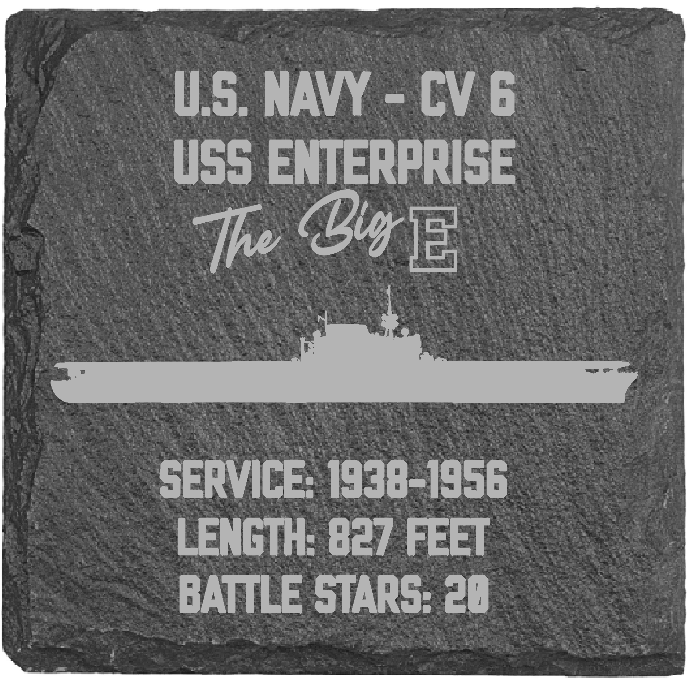 WW2 USS Enterprise Slate Coaster